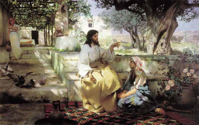 Christ with Martha and Maria,, Henryk Siemiradzki
